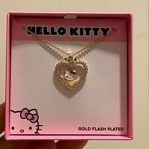 HELLO KITTY HEART NECKLACE (gold plated)